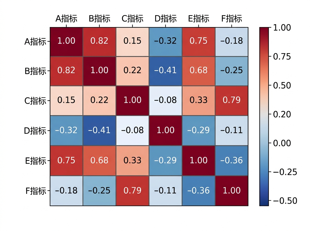 Indicator correlation heatmap