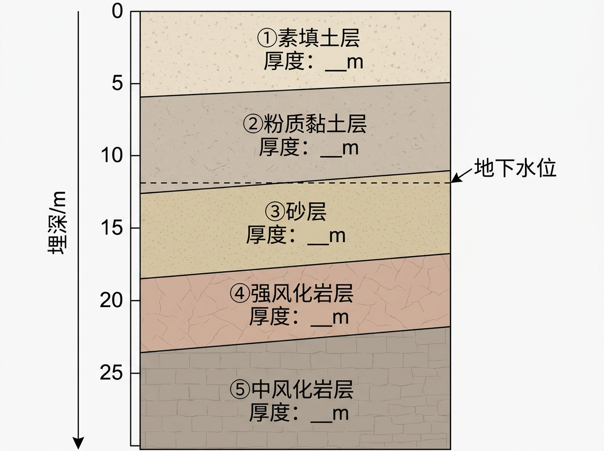Geological profile diagram